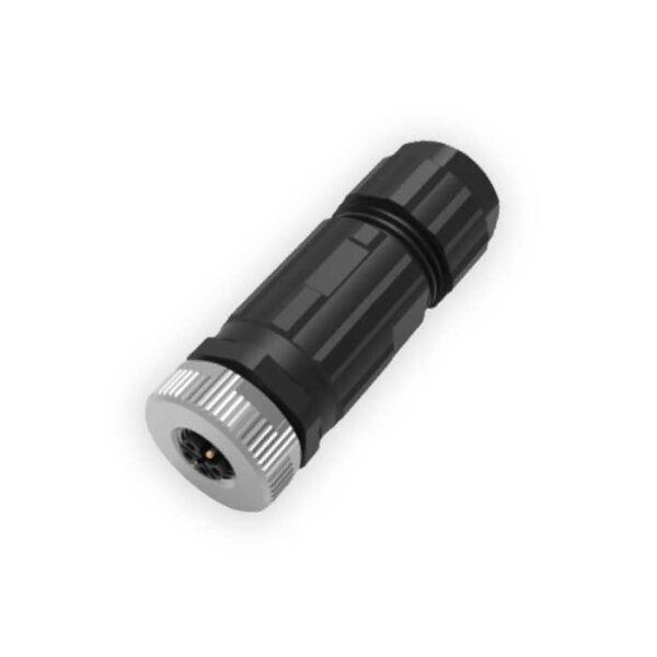 Разъем M12 (мама), прямой, L-code, 5PIN (винтовой зажим) FAS  64L001