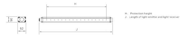 Световой барьер безопасности Akusense SAF10-T1603PC