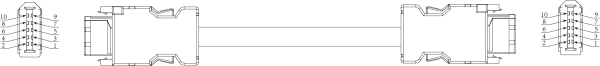 Коммуникационный кабель  SINSEGYE серии SL35, независимый, L = 3 м, арт. SL3510-G111H-030