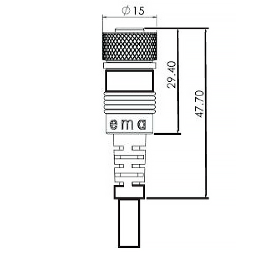 Кабель с прямым разъемом EMA C02I5R12